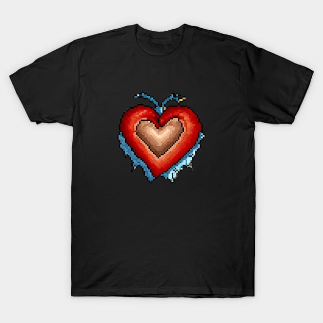 A red heart that was encircled by ice around it T-Shirt by ijoyly